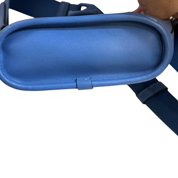 Coach Blue Crossbody Bag Leather Flap Messenger Modern Urban Adjustable Strap - Picture 4 of 11